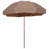vidaXL Garden Parasol with Steel Pole 300 cm Taupe