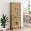 vidaXL Highboard with Drawer 2 pcs Artisan Oak 69.5 x 34 x 180 cm