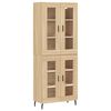 vidaXL Highboard Sonoma Oak 69.5x34x180 cm Engineered Wood