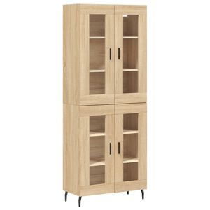 vidaXL Highboard Sonoma Oak 69.5x34x180 cm Engineered Wood