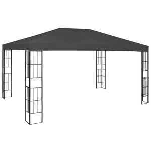 vidaXL Gazebo | Anthracite, Black | Polyester, Steel | 3x4 m | Decorative Inlays