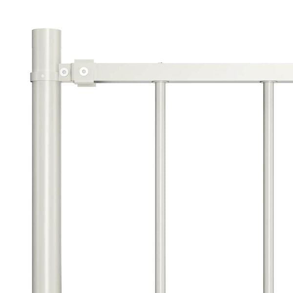 vidaXL Fence Panel Woerden with Posts Steel 1.7x1 m White