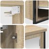 vidaXL Bathroom Furniture Set with Shelf 5 pcs Sonoma Oak and Black