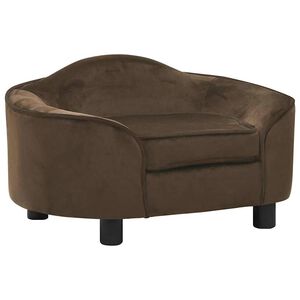 vidaXL Dog Sofa Brown 67x47x36 cm Plush