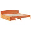 vidaXL Bed Frame without Mattress Wax Brown 180x200 cm Super King Solid Wood Pine