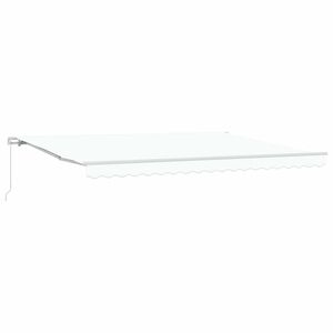 vidaXL Retractable Awning White 450 x 350 x 165 cm
