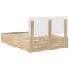 vidaXL Bed Frame with Drawer Sonoma Oak 140 x 200 cm Engineered Wood