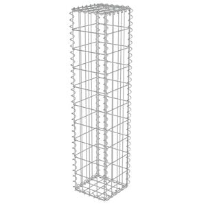 vidaXL Gabion Wall with Covers Galvanised Steel 20x20x100 cm