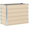 vidaXL Planter Ivory 100 x 50 x 75 cm Galvanised Steel
