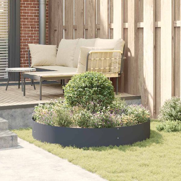 vidaXL Garden 5 pcs Anthracite 120 x 120 x 20 cm Steel