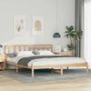 vidaXL Bed Frame with Headboard Brown 180 x 200 cm Solid Pine Wood