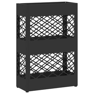 vidaXL Rain Umbrella Stand Black 28 x 12 x 41 cm Steel