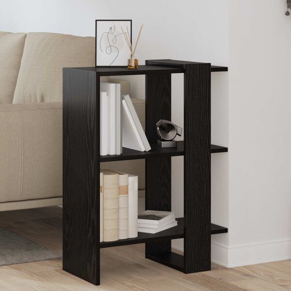 vidaXL Bookshelf Black Oak 52 x 25 x 71.5 cm Engineered Wood