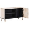 vidaXL TV Cabinet with Door White 80 x 31.5 x 46 cm Solid Mango Wood