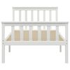 vidaXL Bed Frame without Mattress White Solid Pinewood 90x200 cm