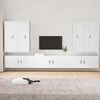 vidaXL 7 Piece TV Cabinet Set White Engineered Wood