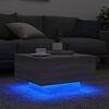 vidaXL Coffee Table with LED Lights Grey Sonoma 55x55x31 cm