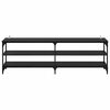 vidaXL TV Cabinet Black Oak 160 x 30 x 50 cm Engineered Wood and Iron
