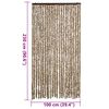vidaXL Fly Curtain Beige and Brown 100x230 cm Chenille