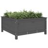 vidaXL Garden Planter Grey 82.5x82.5x39 cm Solid Wood Pine