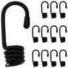 vidaXL Hooks 12 pcs Black 8 mm x 5 cm Steel
