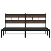vidaXL Bed Frame without Mattress with Headboard Brown Oak 200x200 cm