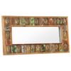 vidaXL Mirror with Buddha Cladding 110x50 cm Solid Reclaimed Wood