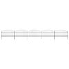 vidaXL Garden Fence with Spear Top Steel 892.5x125 cm Black