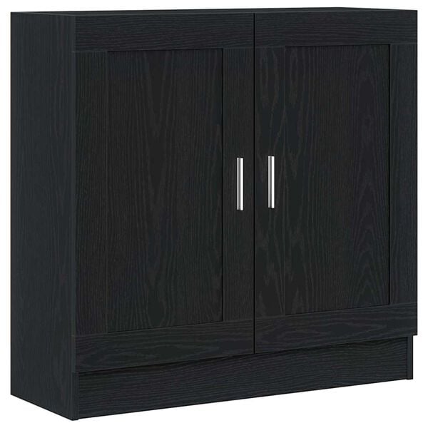 vidaXL Book Cabinet Black Oak 82.5 x 30.5 x 80 cm Engineered Wood