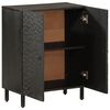 vidaXL Side Cabinet Black 60x33x75 cm Solid Wood Mango