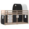 vidaXL Bunk Bed without Mattress White&Black 75x190 cm Small Single Solid Wood Pine
