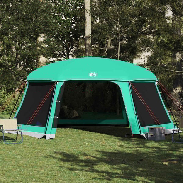 vidaXL Pool Tent with Removable Fly & Mesh Walls Sea Green 618x532 cm
