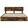 vidaXL Storage Bed with Drawer Smoked Oak 180 x 200 cm Engineered Wood