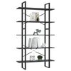 vidaXL 5-Tier Book Cabinet Grey 100x30x175 cm Engineered Wood