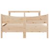 vidaXL Bed Frame with Headboard 160x200 cm Solid Wood Pine