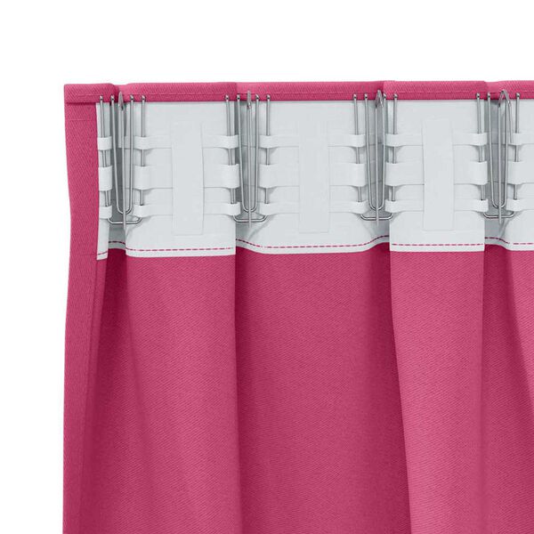 vidaXL Blackout Curtains with Rings 2 pcs Bright Pink 245 x 140 cm