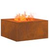 vidaXL Fire Pit Brown 60 x 60 x 30 cm Steel