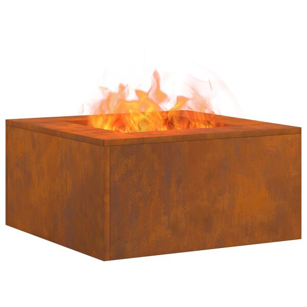 vidaXL Fire Pit Brown 60 x 60 x 30 cm Steel