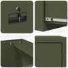 vidaXL File Cabinet with Drawer 2 pcs Olive Green 44 x 50 x 139 cm