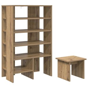 vidaXL Shoe Cabinet 2 pcs 62 x 35 x 100 cm Engineered Wood Artisan Oak