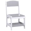 vidaXL Children's Table with 2 Chairs White MDF