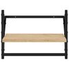 vidaXL Wall Shelves with Bars 2 pcs Sonoma Oak 40x25x30 cm
