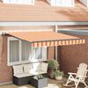 vidaXL Retractable Awning Manual Yellow and Orange 300 x 250 cm