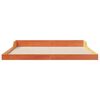 vidaXL Bed Frame Wax Brown 180 x 210 cm Solid Pine Wood