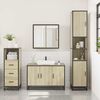 vidaXL 3 Piece Bathroom Furniture Set Sonoma Oak Engineered Wood