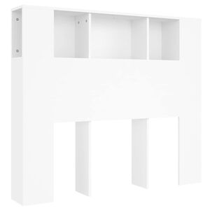 vidaXL Headboard Cabinet White 120x18,5x102,5 cm
