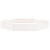 vidaXL Sandbox with Seats White Octagon Solid Wood Pine
