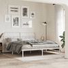 vidaXL Metal Replace Headboard White 193 cm