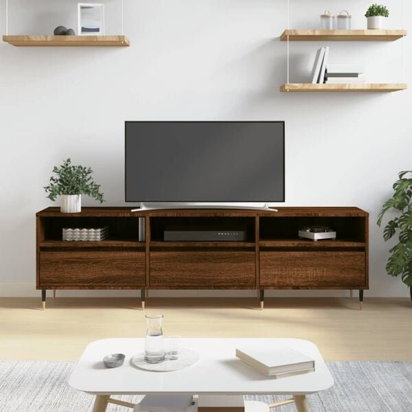 vidaXL TV Cabinet Brown Oak 150x30x44.5 cm Engineered Wood