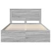 vidaXL Bed Frame Grey Sonoma 160 x 200 cm Solid Pine Wood